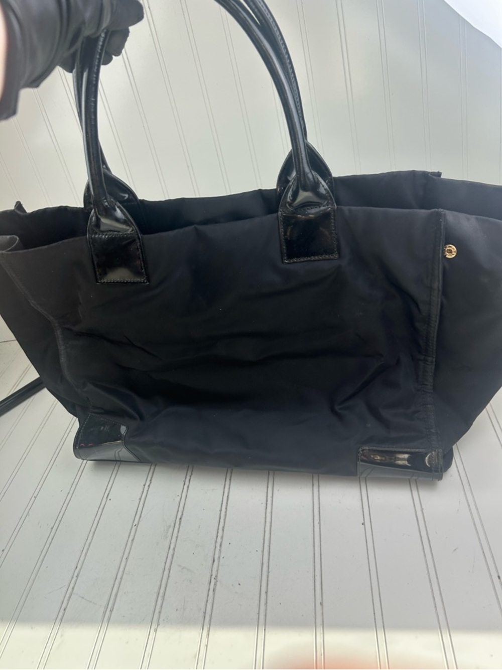 Tory Burch Black Nylon Ella Tote Shoulder Bag $240 - Picture 3 of 16